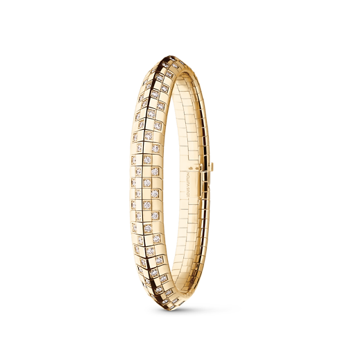 Catégories Bracelets Bracelet double rang Le Damier de Louis Vuitton, or jaune et diamants | Louis Vuitton ® (Zoom produit)