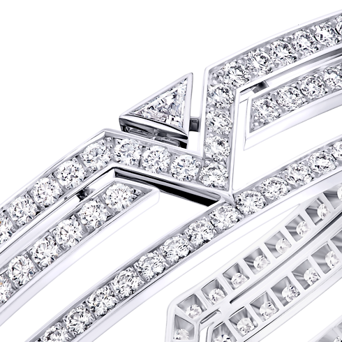 Bijoux Bracelets Bracelet Pure V, or blanc et diamants | Louis Vuitton ® (Zoom produit)