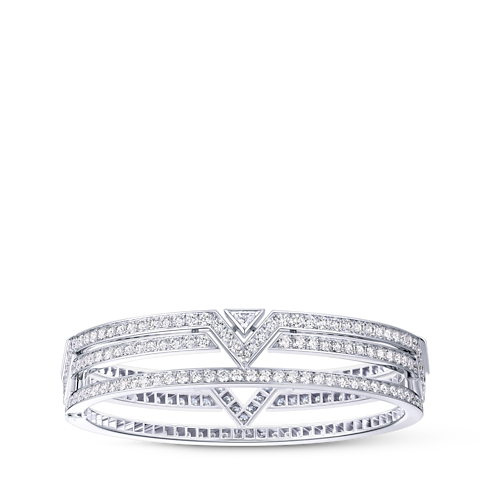 Bijoux Bracelets Bracelet Pure V, or blanc et diamants | Louis Vuitton ® (Zoom produit)