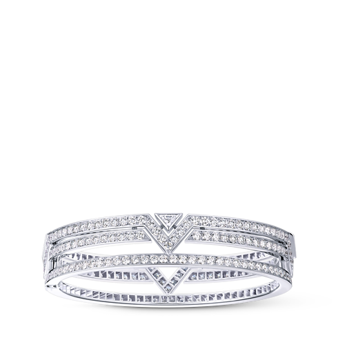 Bijoux Bracelets Bracelet Pure V, or blanc et diamants | Louis Vuitton ® (Zoom produit)