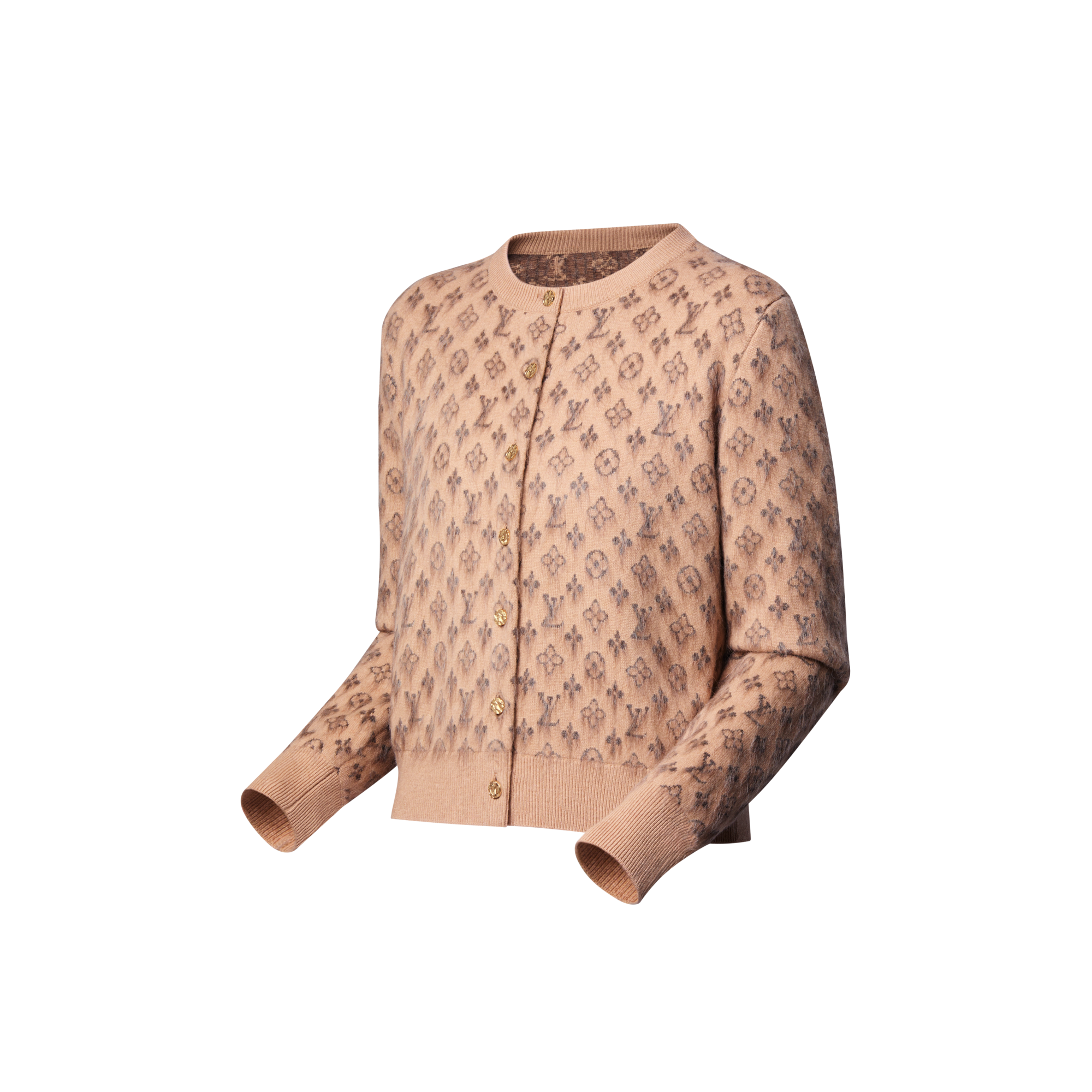  Ready-to-Wear Knitwear Brushed Monogram Cardigan | Louis Vuitton ® (Product zoom)