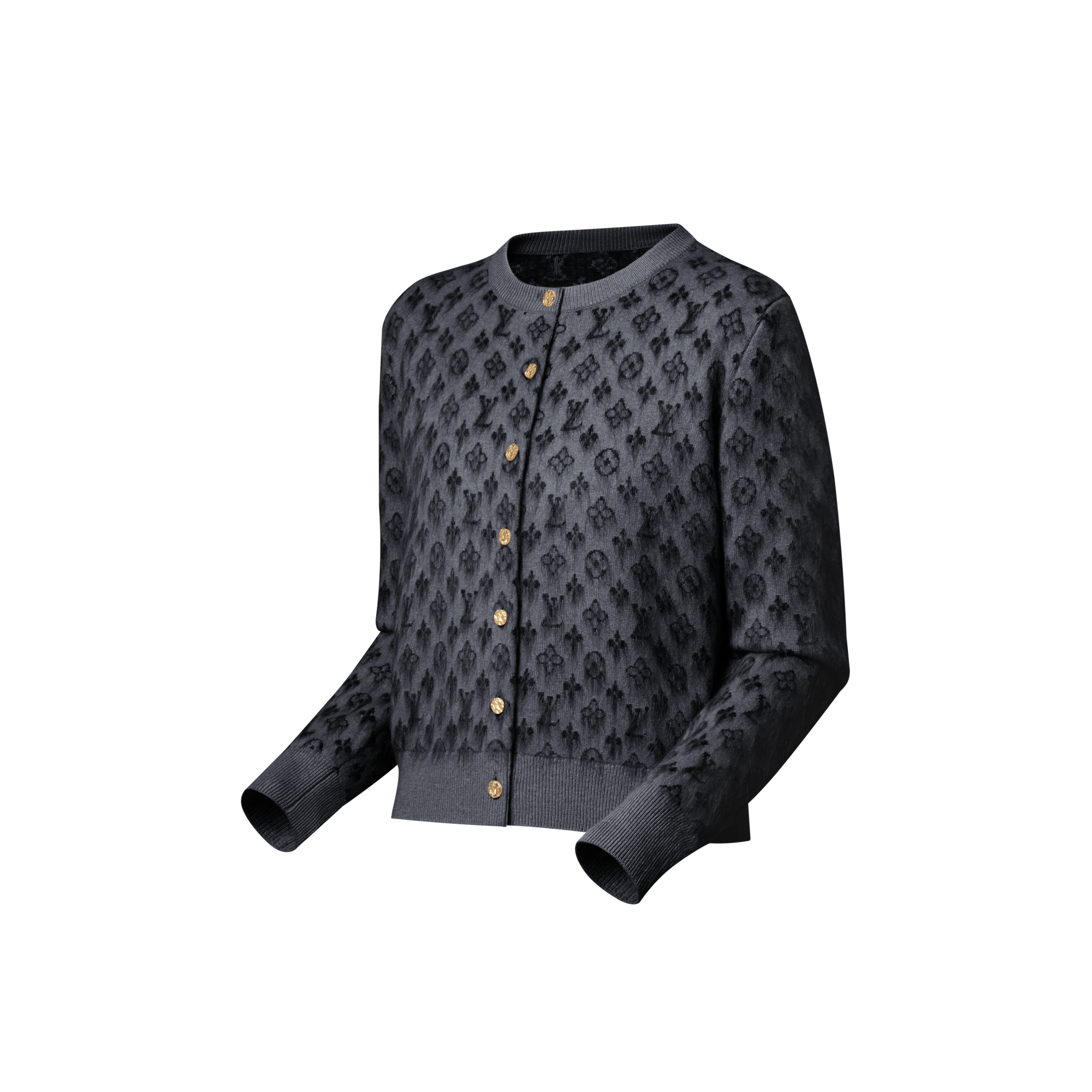  Ready-to-Wear Knitwear Brushed Monogram Cardigan | Louis Vuitton ® (Product zoom)