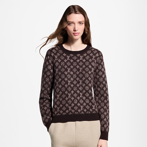 Ready-to-Wear Knitwear Brushed Monogram Pullover | Louis Vuitton ® (Product zoom)