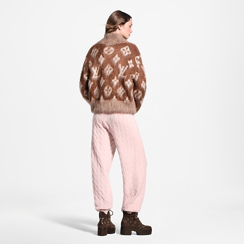 Ready-to-Wear Knitwear Brushed Monogram Zip-Up Jacket | Louis Vuitton ® (Product zoom)