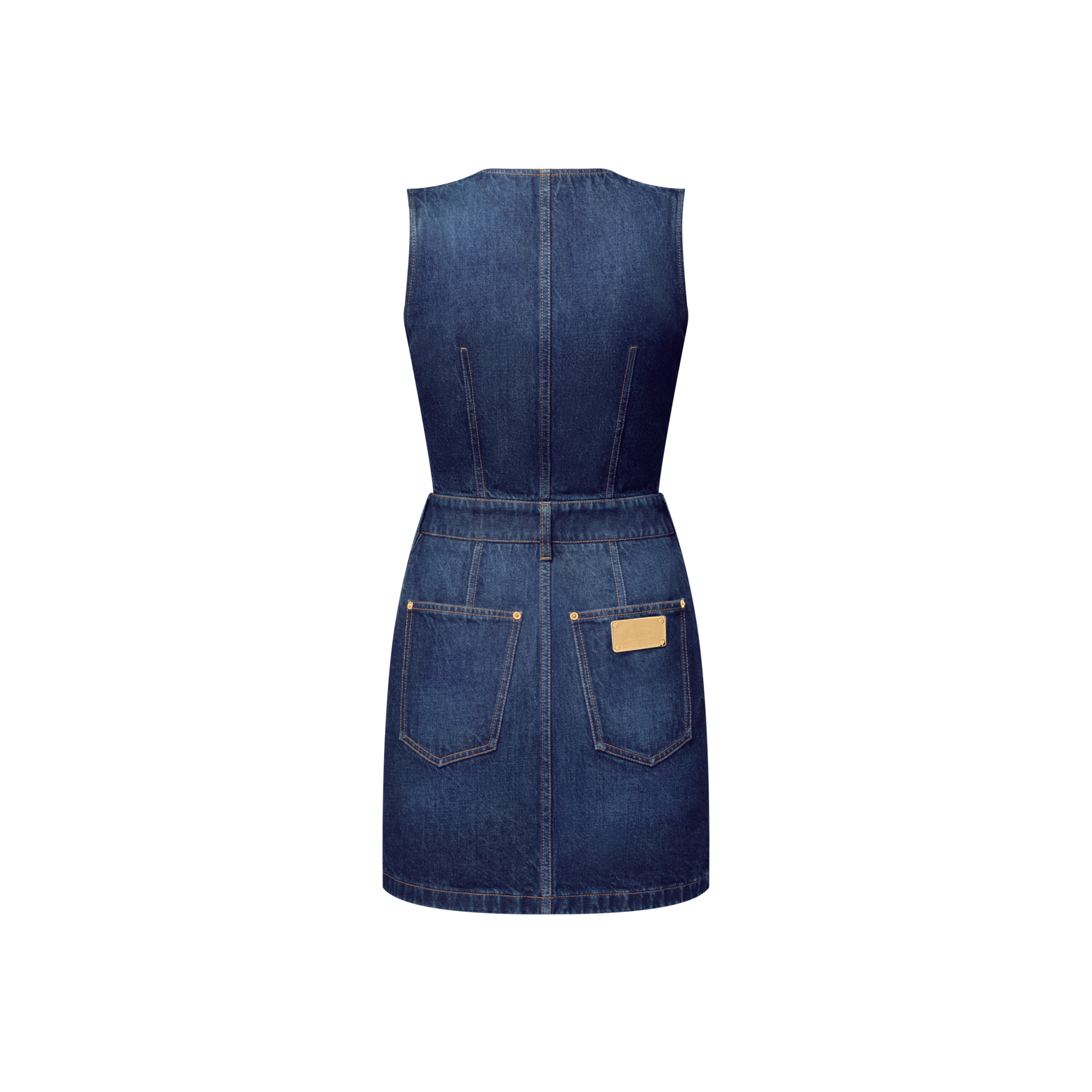  Ready-to-Wear Dresses Button Front Washed Denim Dress | Louis Vuitton ® (Product zoom)
