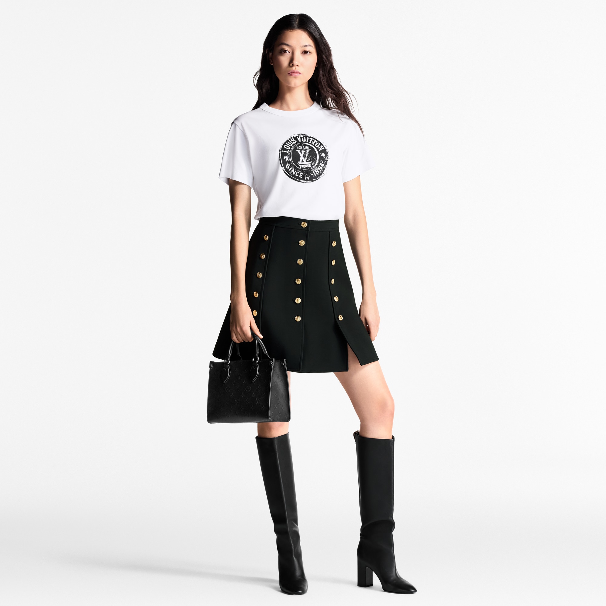  Ready-to-Wear Skirts and Shorts Button Trim Mini Skirt  | Louis Vuitton ® (Product zoom)