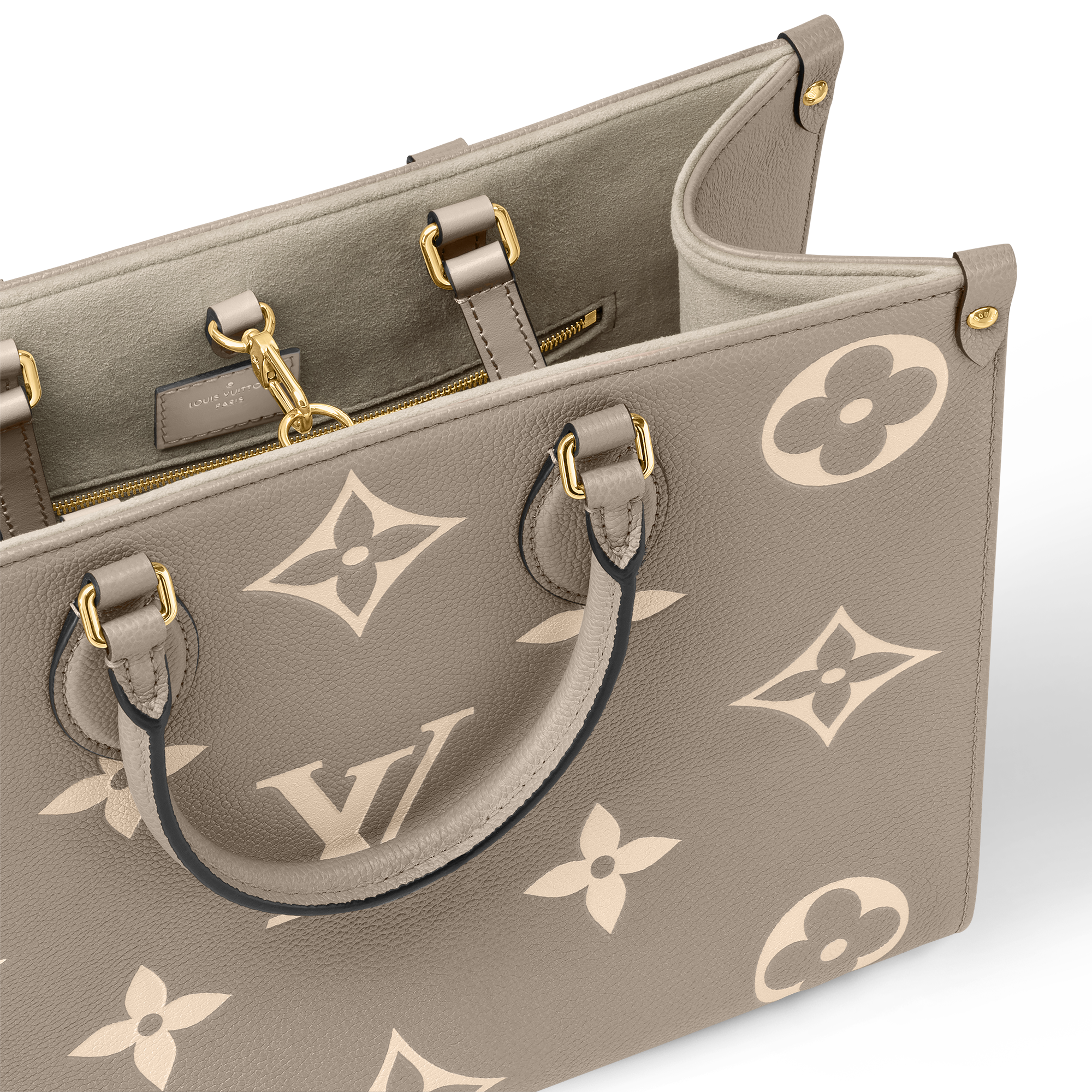 Cuir Monogram Empreinte Bicolore Sacs à Main All Collections Cabas Onthego MM | Louis Vuitton ® (Zoom produit)