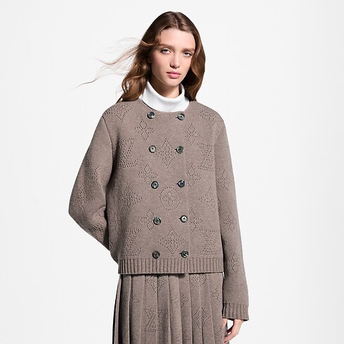 Prêt-à-Porter Maille Cardigan croisé en maille Mahina | Louis Vuitton ® (Zoom produit)