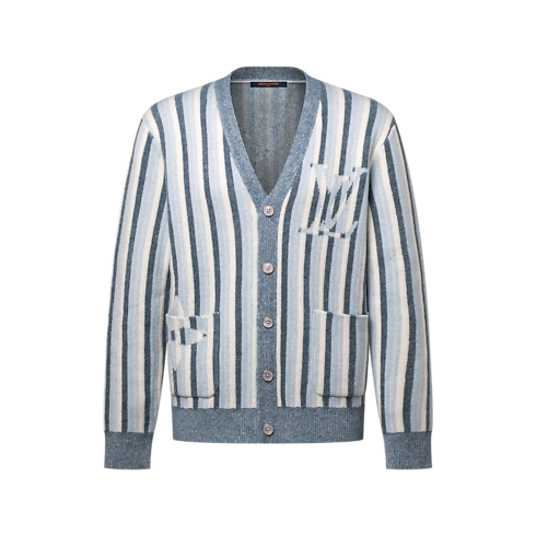 Prêt-à-Porter Tout le Prêt-à-Porter Cardigan en jacquard à rayures | Louis Vuitton ® (Zoom produit)