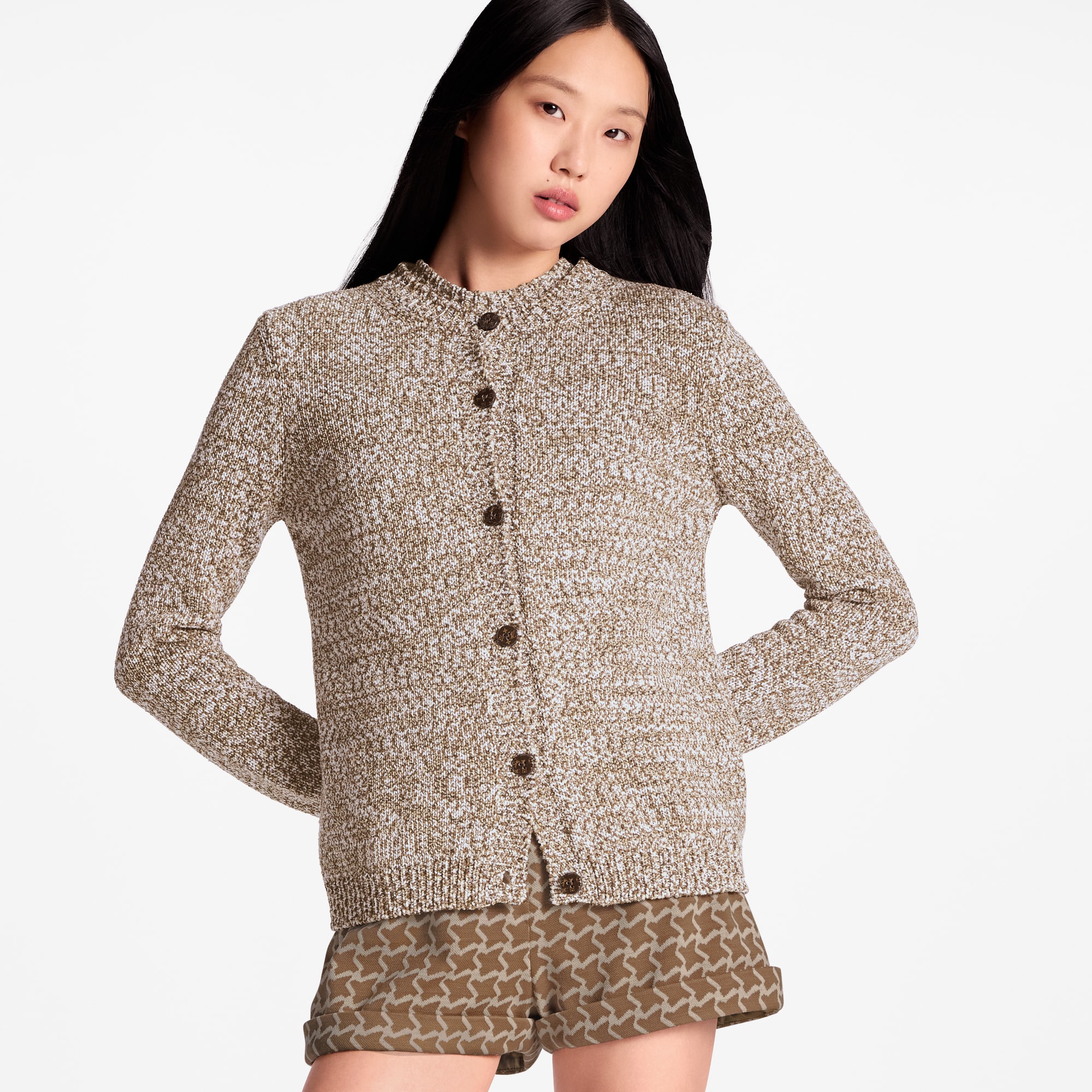  Prêt-à-Porter Maille Cardigan en tweed de maille | Louis Vuitton ® (Zoom produit)
