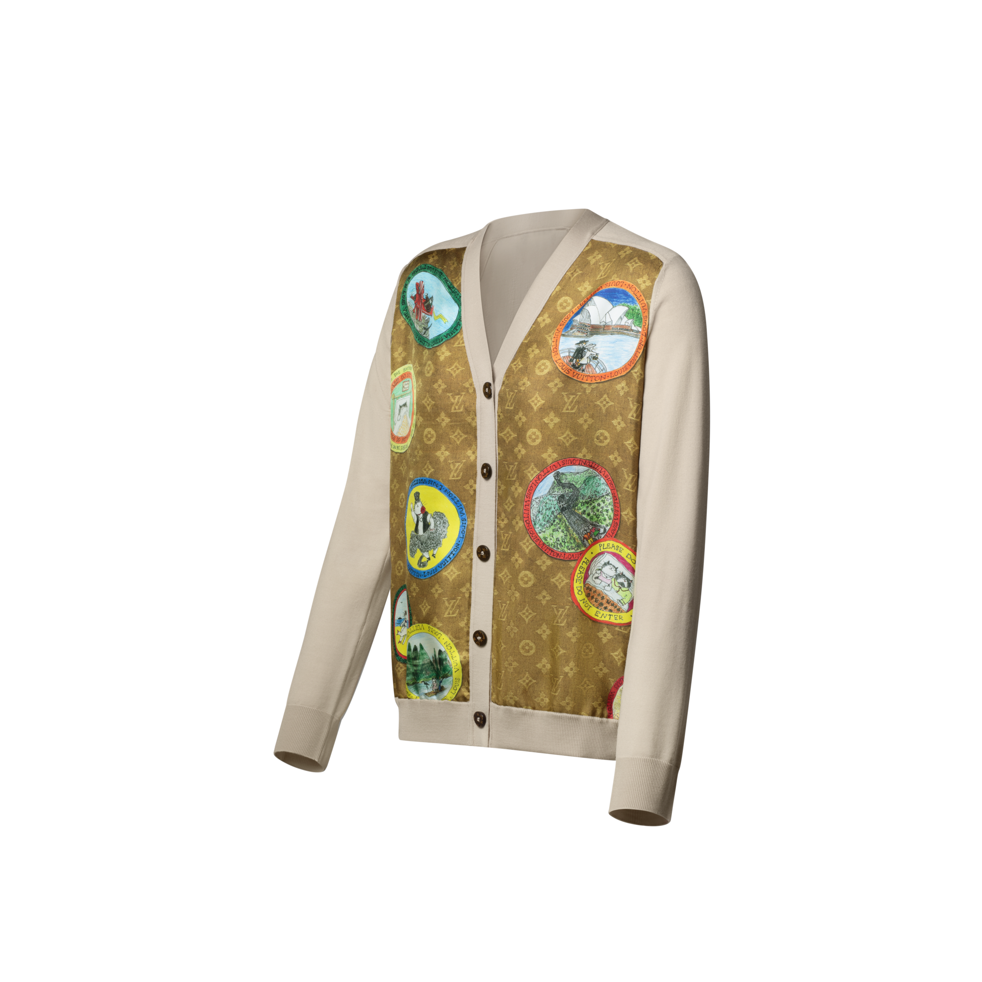  Prêt-à-Porter Maille Cardigan Monogram à sceaux chats | Louis Vuitton ® (Zoom produit)