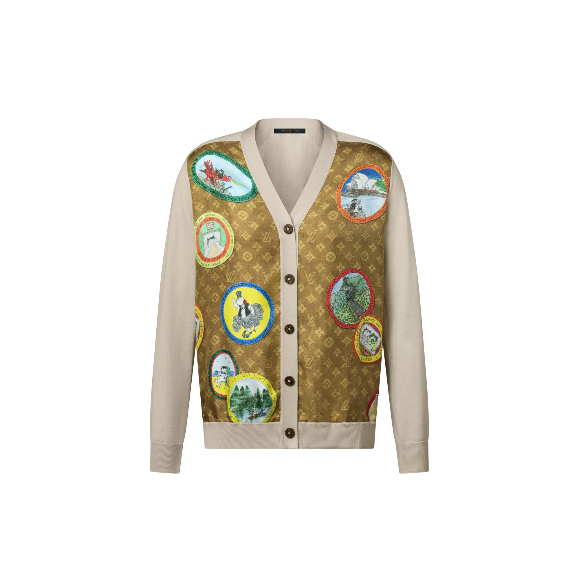  Prêt-à-Porter Maille Cardigan Monogram à sceaux chats | Louis Vuitton ® (Zoom produit)