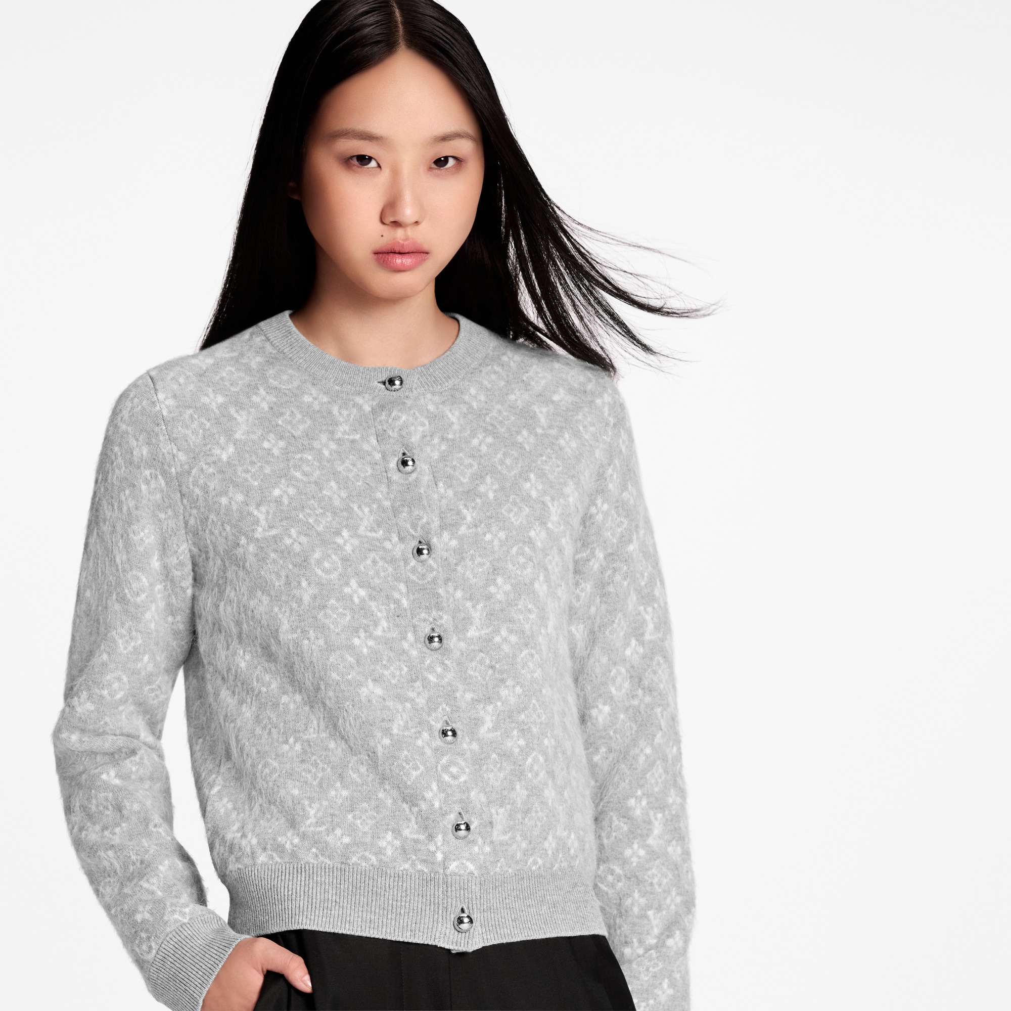  Prêt-à-Porter Maille Cardigan Monogram en maille brossée | Louis Vuitton ® (Zoom produit)