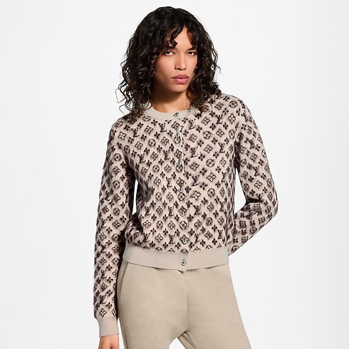 Prêt-à-Porter Maille Cardigan Monogram en maille brossée | Louis Vuitton ® (Zoom produit)