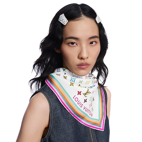 S00 Accessoires Carrés de Soie et Bandeaux Carré 90 Monogram Multicolore LV x TM | Louis Vuitton ® (Zoom produit)