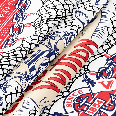 S00 Accessoires Carrés de Soie et Bandeaux Carré LV Ocean Treasure Map 70 | Louis Vuitton ® (Zoom produit)