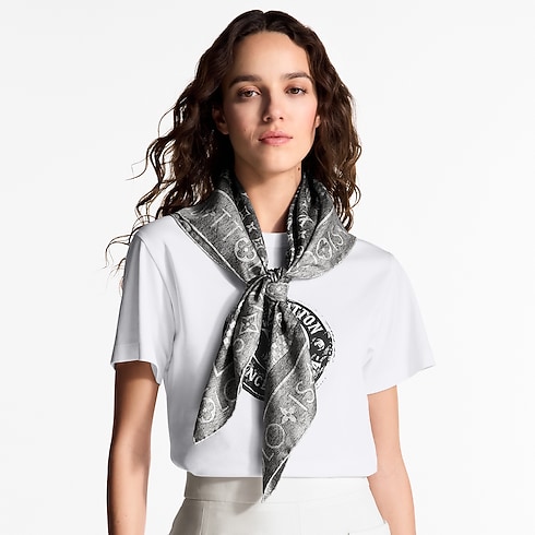 S00 Accessoires Carrés de Soie et Bandeaux Carré Monogram Infinity Denim 90 | Louis Vuitton ® (Zoom produit)