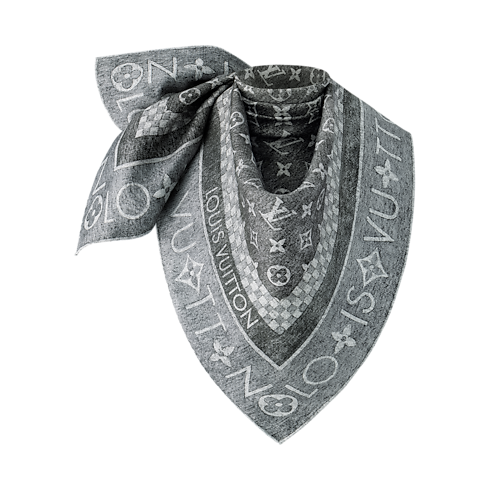 S00 Accessoires Carrés de Soie et Bandeaux Carré Monogram Infinity Denim 90 | Louis Vuitton ® (Zoom produit)