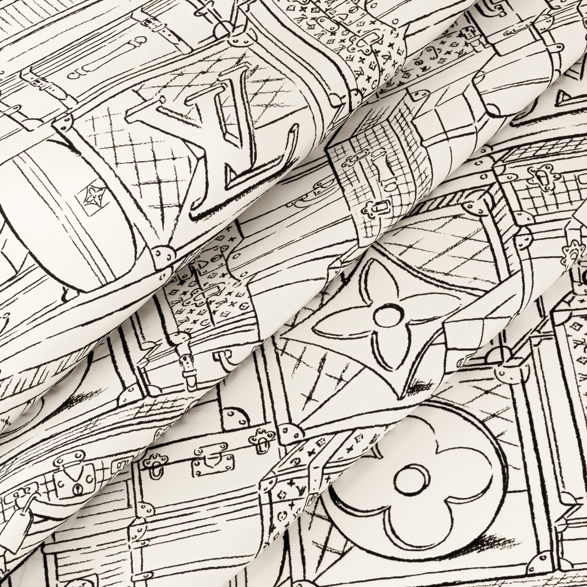 S00 Accessoires Carrés de Soie et Bandeaux Carré My LV Luggage 90 | Louis Vuitton ® (Zoom produit)