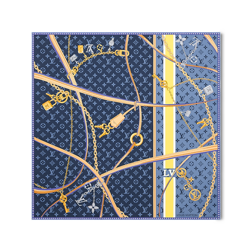 S00 Accessoires Carrés de Soie et Bandeaux Carré Strap And Trunk 70 | Louis Vuitton ® (Zoom produit)