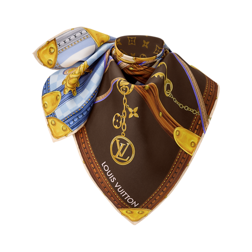 S00 Accessoires Carrés de Soie et Bandeaux Carré Strap And Trunk 90 | Louis Vuitton ® (Zoom produit)