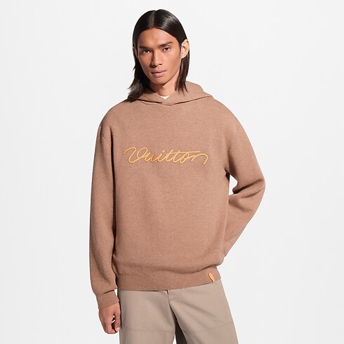 Ready-to-Wear Knitwear and Sweatshirts Cashmere Hoodie With Vvn Signature | Louis Vuitton ® (Product zoom)