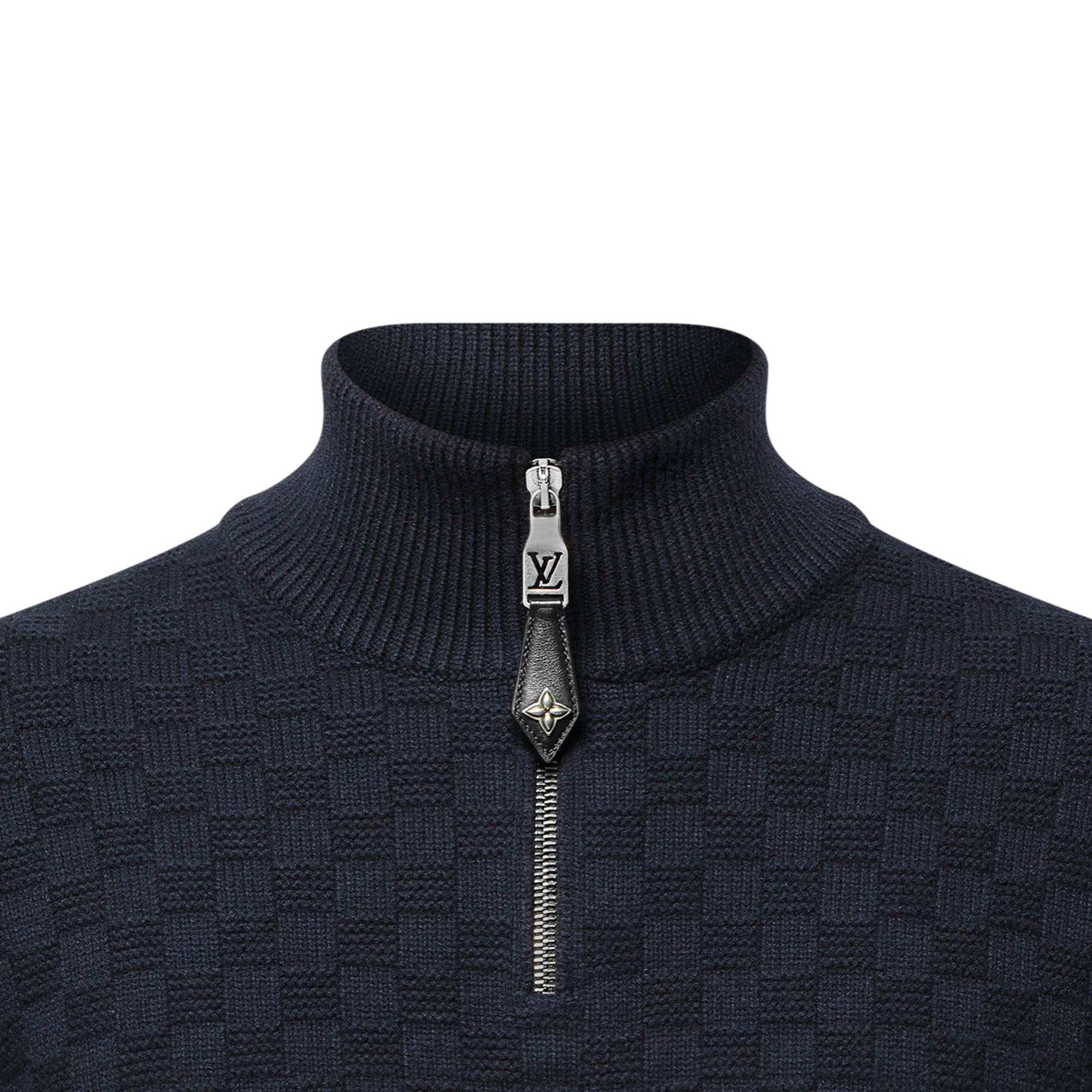  Ready-to-Wear All Ready-to-Wear Cashmere-Wool Blend Half-Zip Pullover | Louis Vuitton ® (Product zoom)