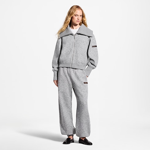 Ready-to-Wear T-shirts and Sweatshirts Cashmere Zip-Up Jacket | Louis Vuitton ® (Product zoom)