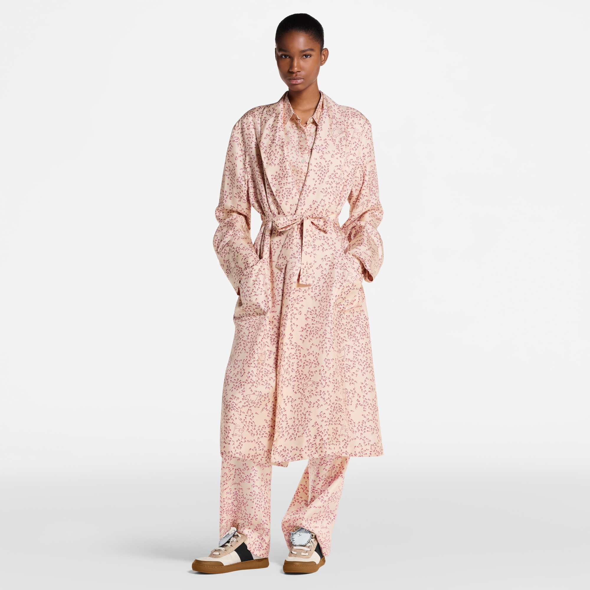  Ready-to-Wear Coats and Jackets Cat-and-Mouse Print Robe | Louis Vuitton ® (Product zoom)