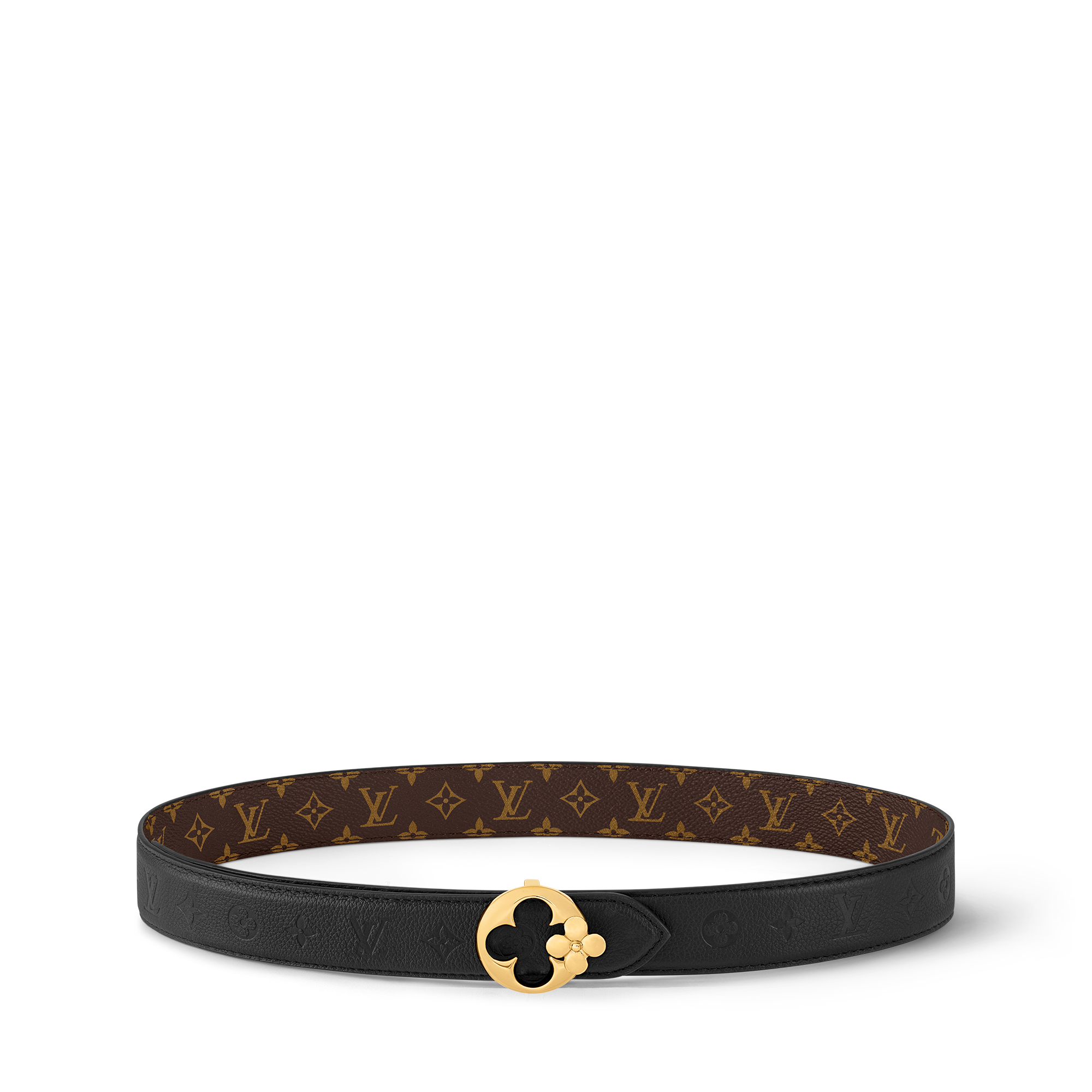 Monogram Accessoires Ceintures Ceinture LV Flowergram Round 30 mm réversible | Louis Vuitton ® (Zoom produit)