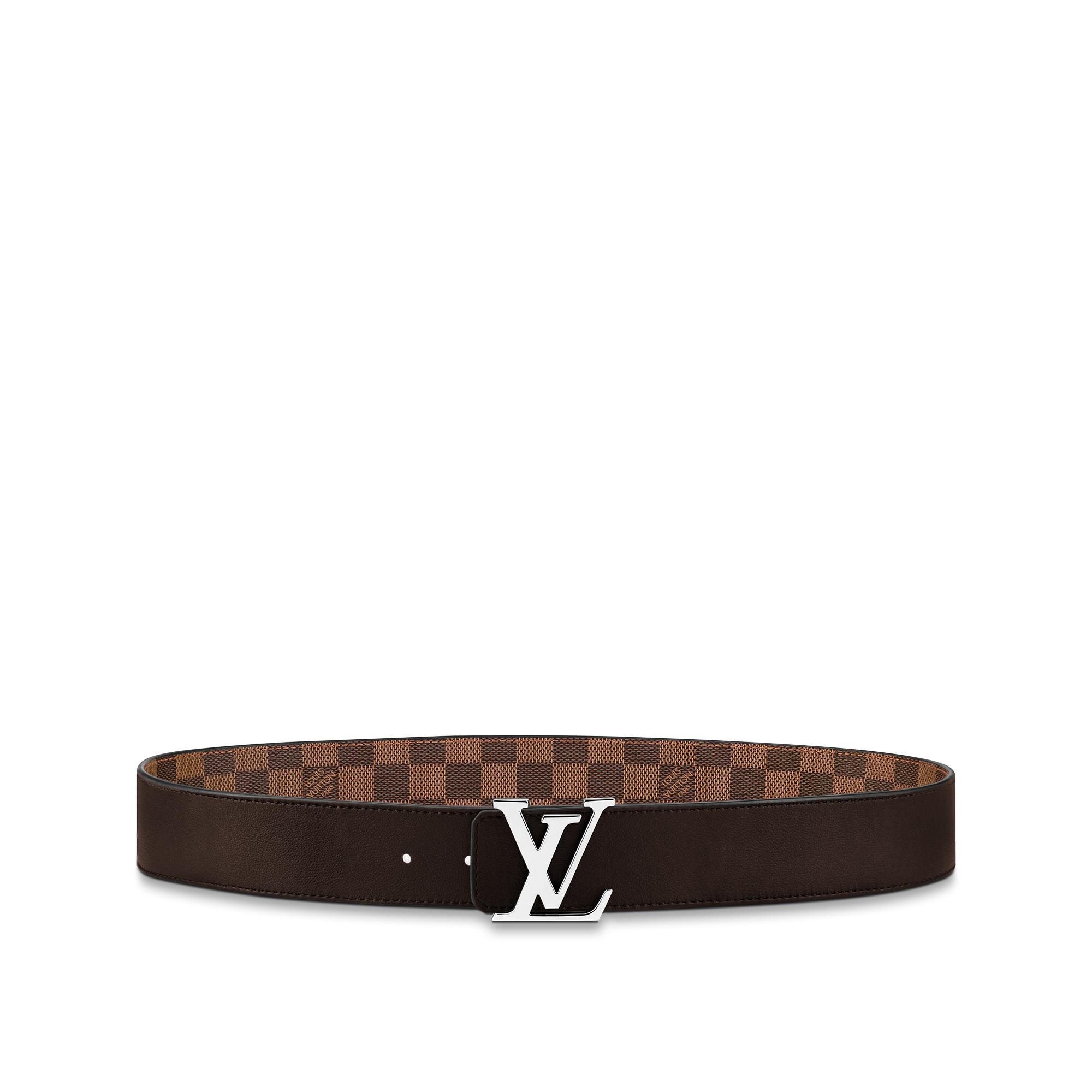 Toile Damier Graphite Accessoires Ceintures Ceinture LV Initiales 40 mm réversible | Louis Vuitton ® (Zoom produit)