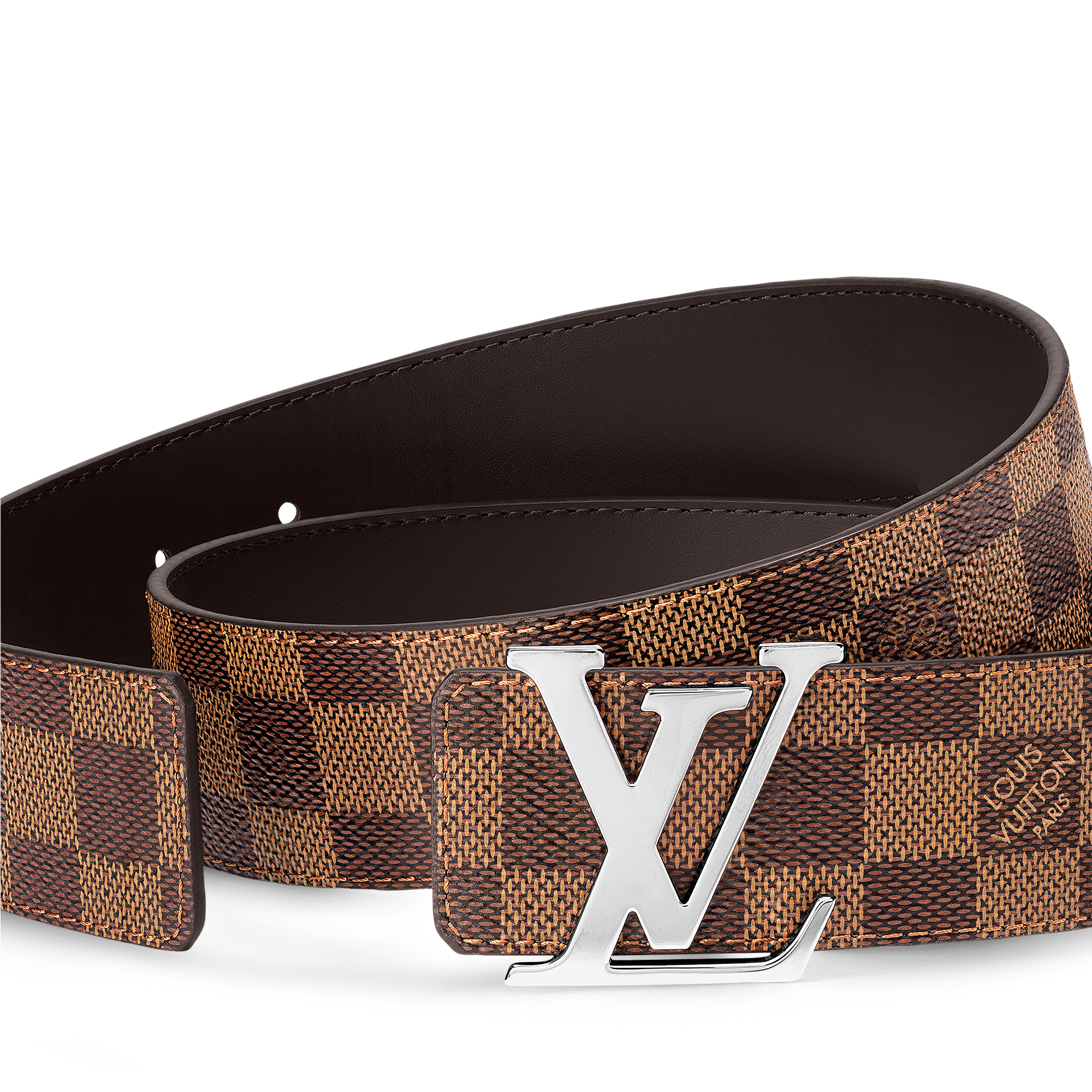 Toile Damier Graphite Accessoires Ceintures Ceinture LV Initiales 40 mm réversible | Louis Vuitton ® (Zoom produit)