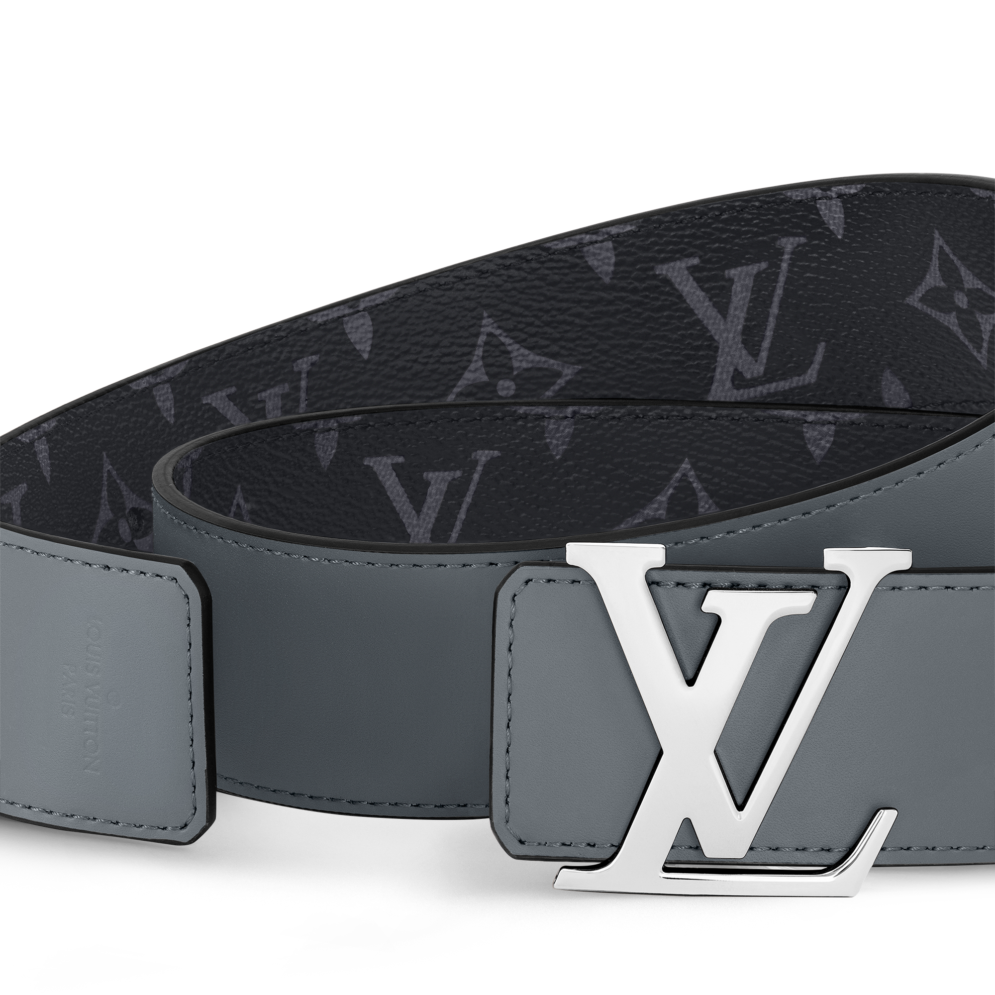 Toile Monogram Eclipse Accessoires Ceintures Ceinture LV Initiales 40 mm réversible | Louis Vuitton ® (Zoom produit)