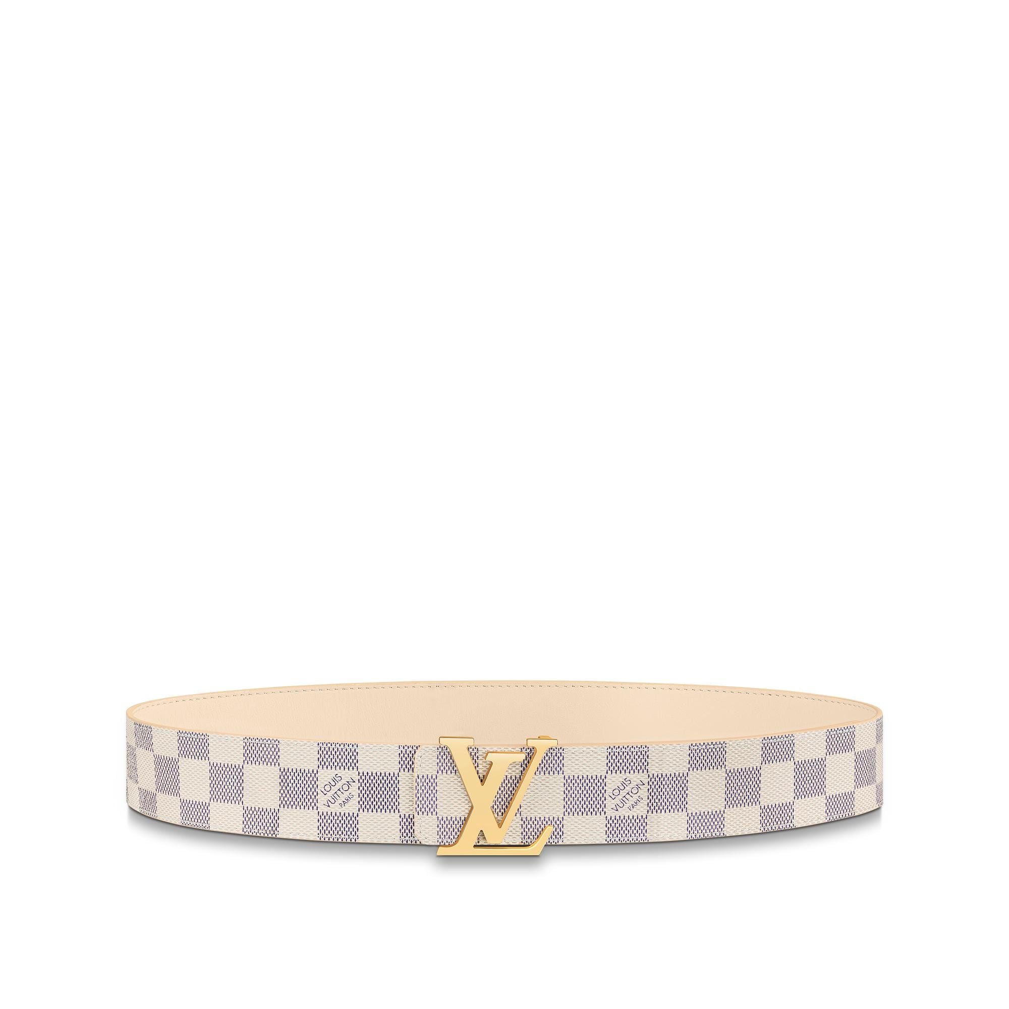 Damier Azur Accessoires Ceintures Ceinture LV Initiales 40 mm réversible | Louis Vuitton ® (Zoom produit)