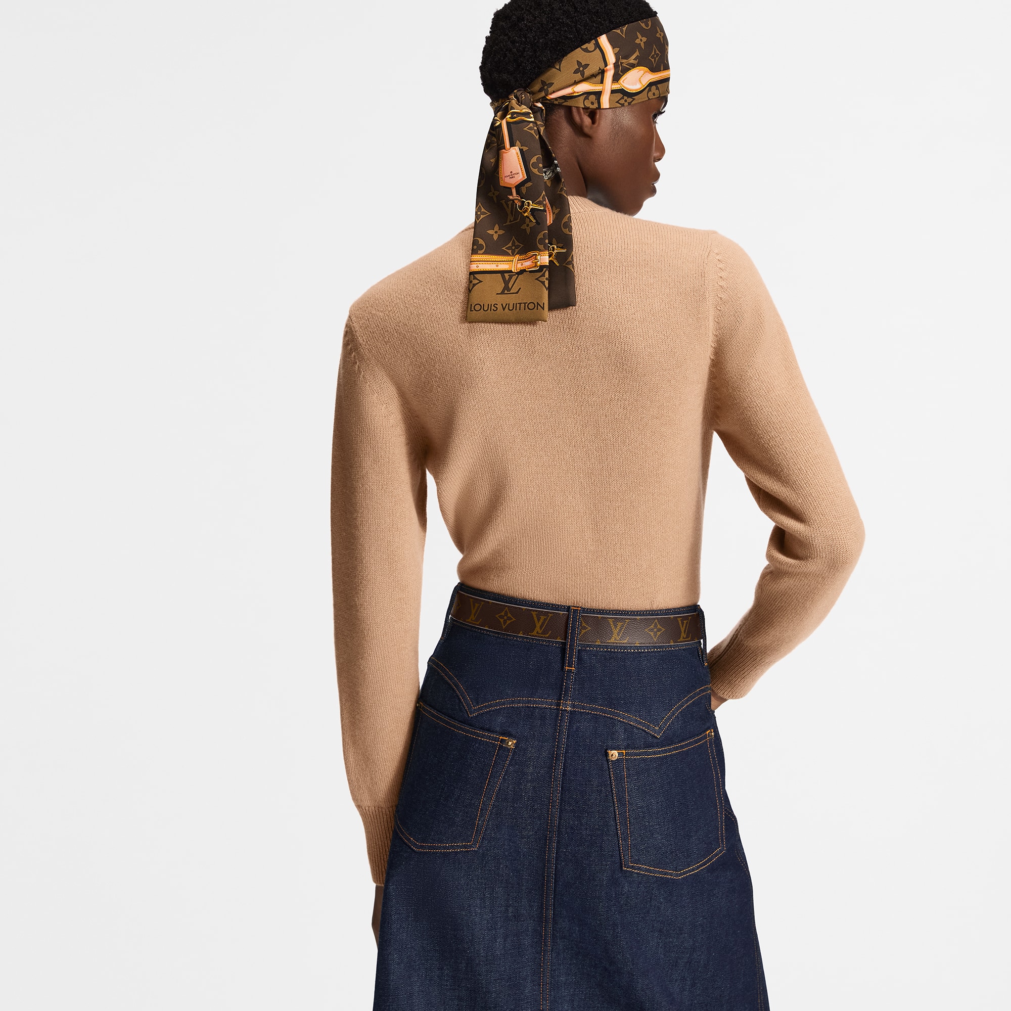  Ready-to-Wear Knitwear Chain Detail Patch Sweater | Louis Vuitton ® (Product zoom)