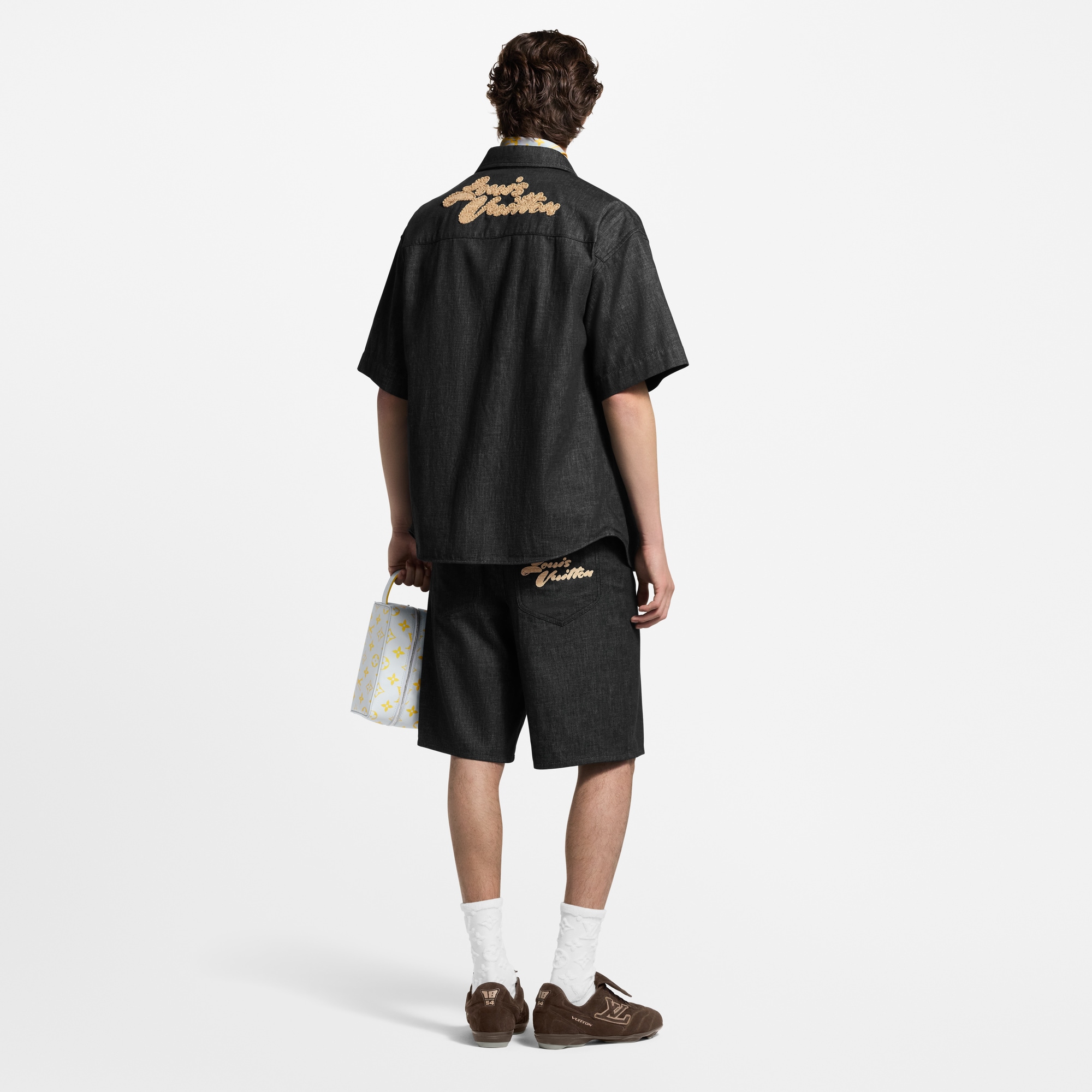  Ready-to-Wear Denim Chambray Shorts | Louis Vuitton ® (Product zoom)