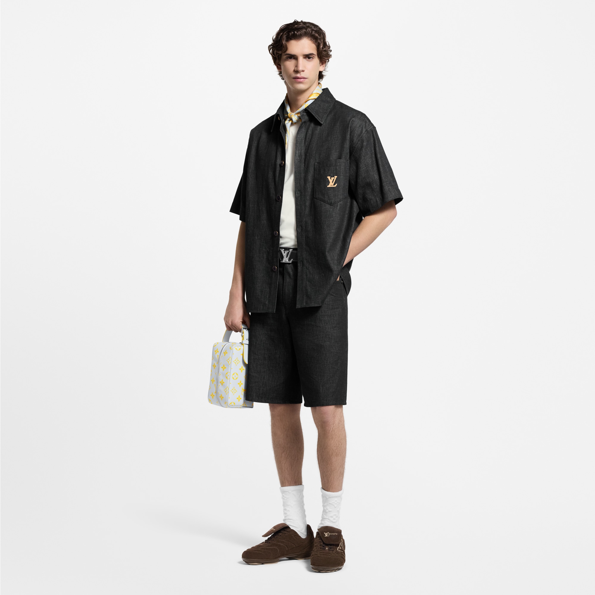  Ready-to-Wear Denim Chambray Shorts | Louis Vuitton ® (Product zoom)
