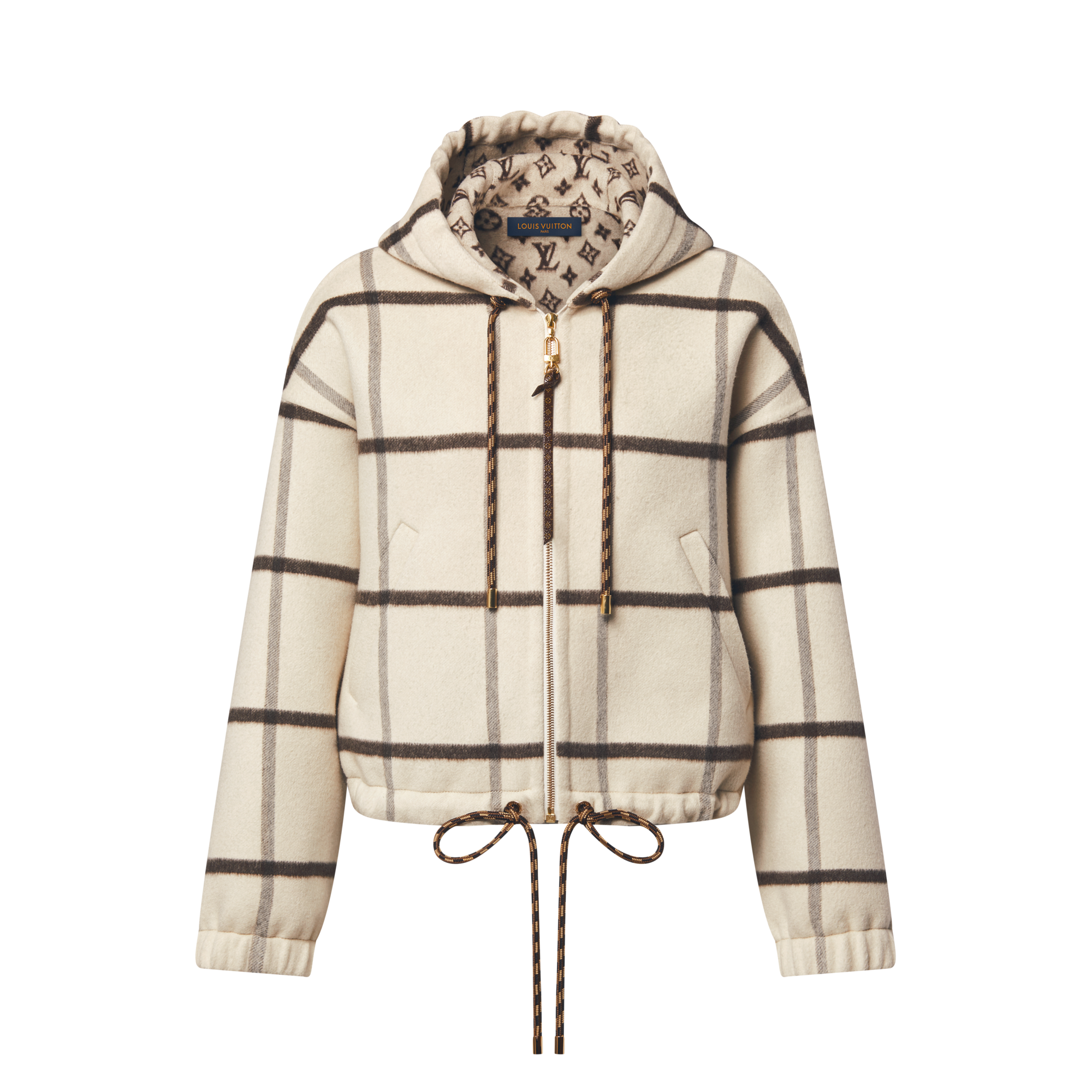  Ready-to-Wear Coats and Jackets Check Motif Hooded Jacket | Louis Vuitton ® (Product zoom)