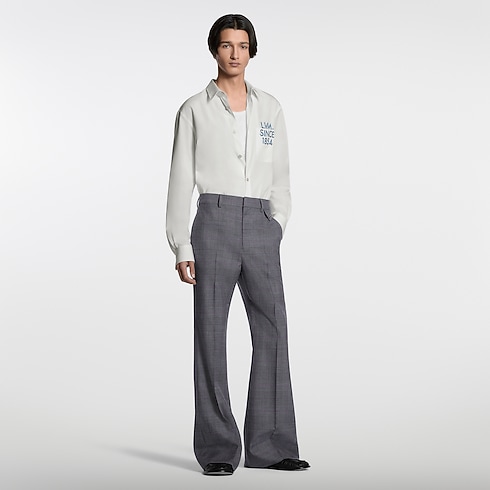 Ready-to-Wear Pants Check Tailored Flared Pants | Louis Vuitton ® (Product zoom)