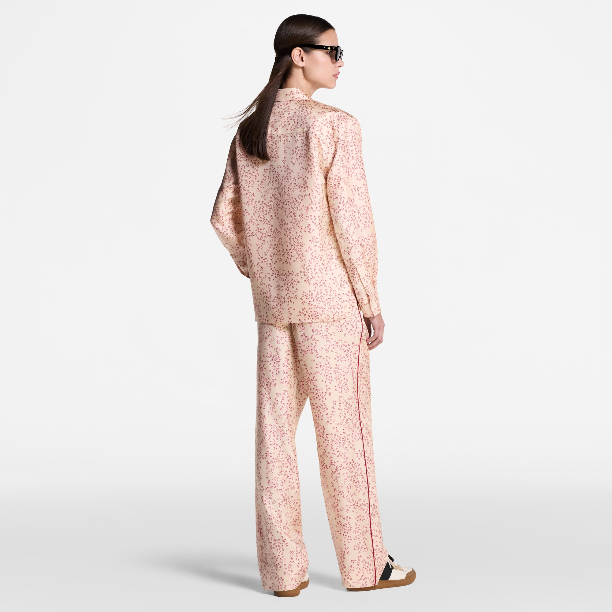  Prêt-à-Porter Hauts Chemise à imprimé chat et souris en soie | Louis Vuitton ® (Zoom produit)