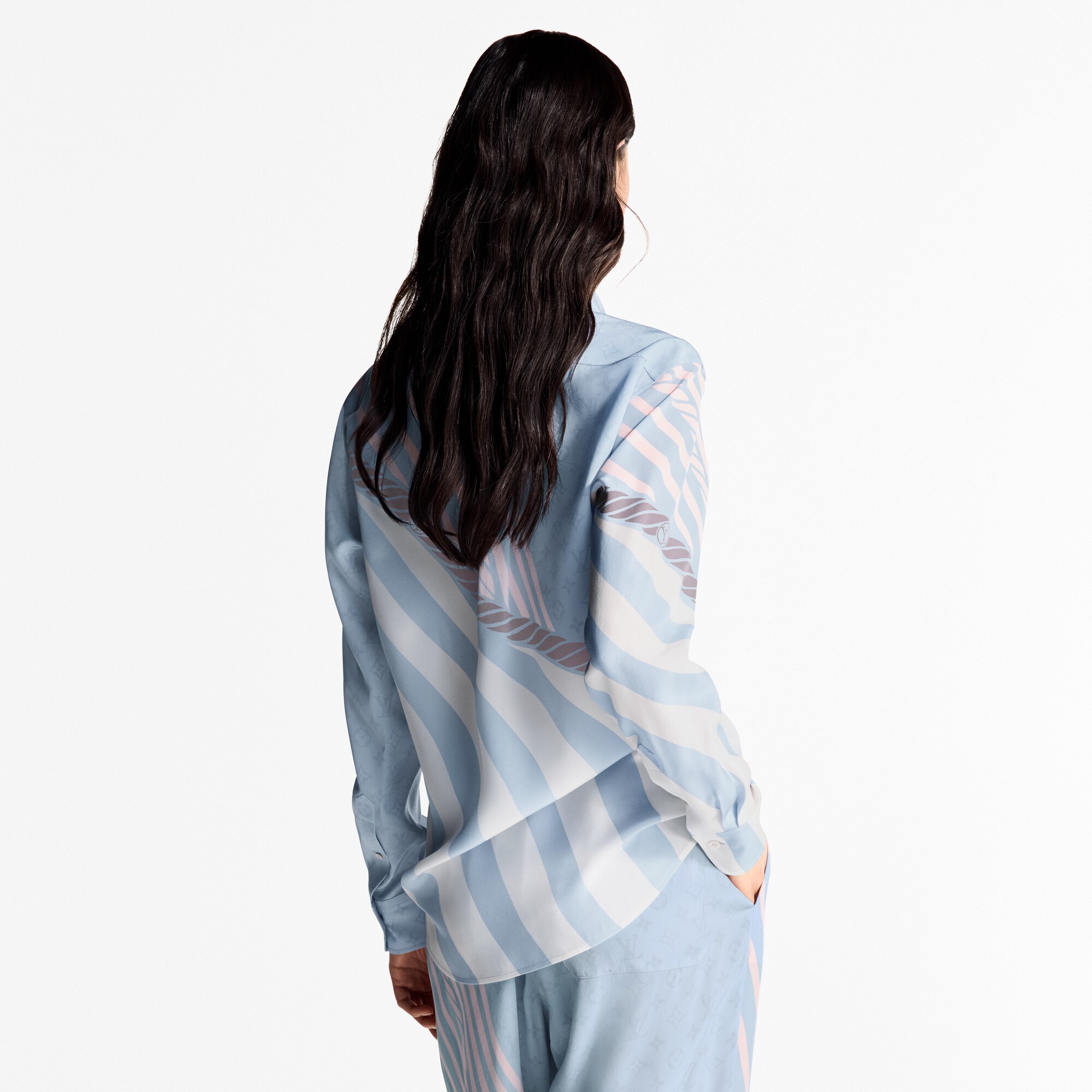  Prêt-à-Porter Hauts Chemise à imprimé vague en soie | Louis Vuitton ® (Zoom produit)