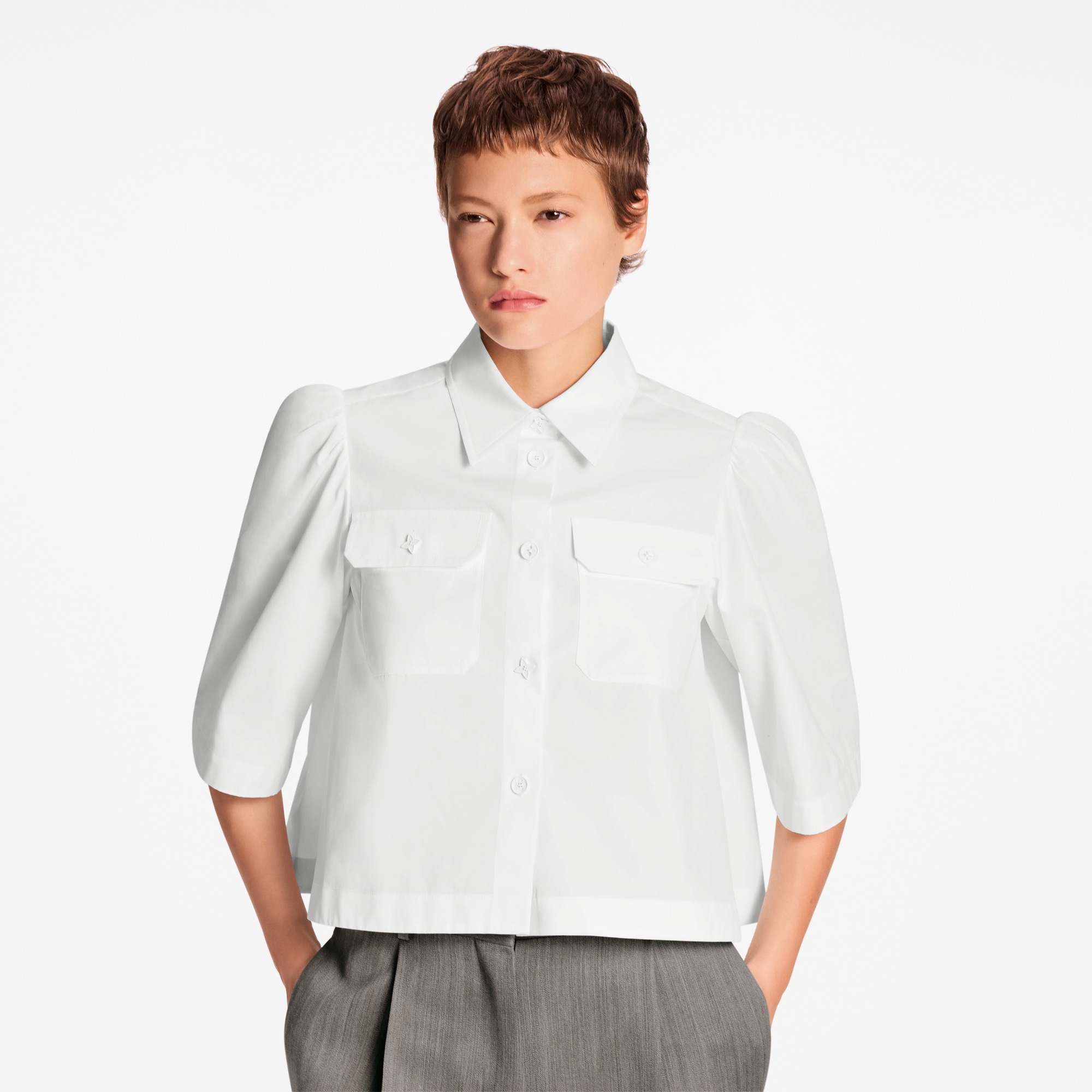  Prêt-à-Porter Hauts Chemise courte à poches à rabats | Louis Vuitton ® (Zoom produit)
