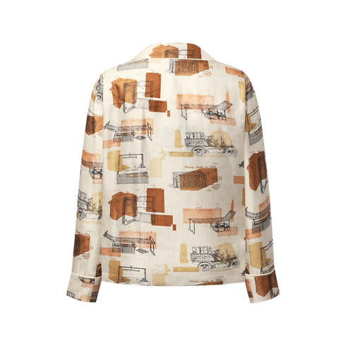 Prêt-à-Porter Tops et Chemises Chemise de pyjama à imprimé malle | Louis Vuitton ® (Zoom produit)