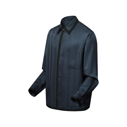 Prêt-à-Porter Tout le Prêt-à-Porter Chemise de pyjama Monogram en soie mélangée | Louis Vuitton ® (Zoom produit)
