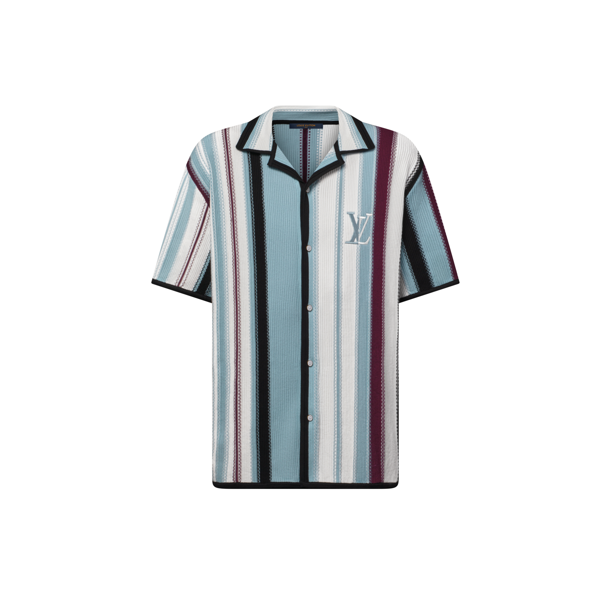  Prêt-à-Porter Chemises Chemise manches courtes rayée en crochet | Louis Vuitton ® (Zoom produit)