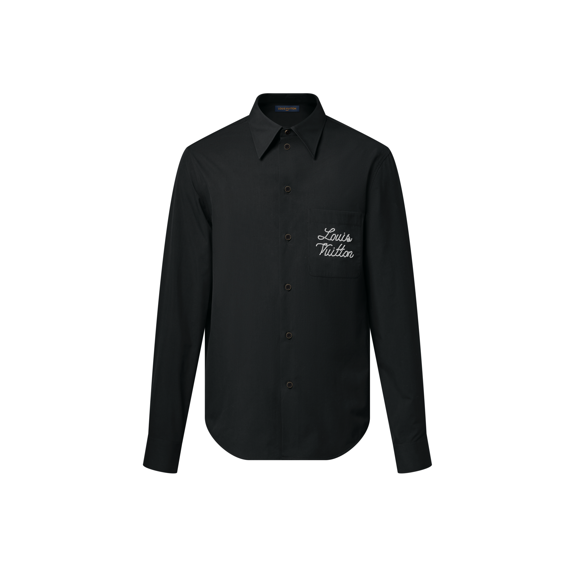  Prêt-à-Porter Chemises Chemise manches longues à signature brodée | Louis Vuitton ® (Zoom produit)