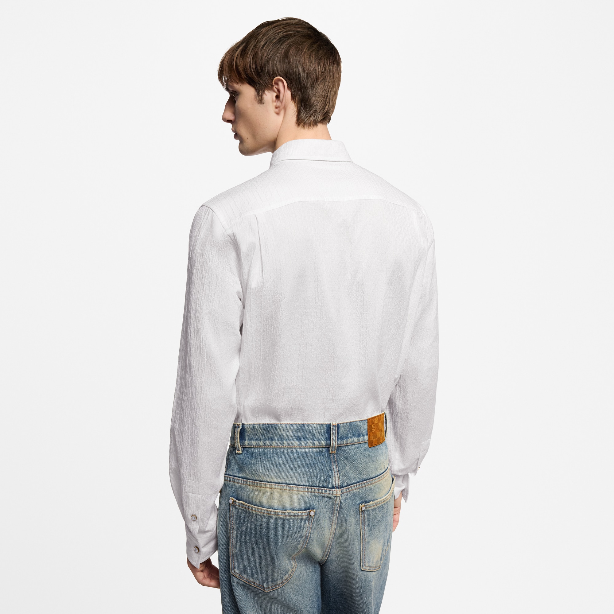  Prêt-à-Porter Chemises Chemise manches longues Monogram Jacquard en coton | Louis Vuitton ® (Zoom produit)