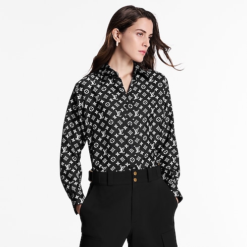 Prêt-à-Porter Hauts Chemise Monogram en soie | Louis Vuitton ® (Zoom produit)