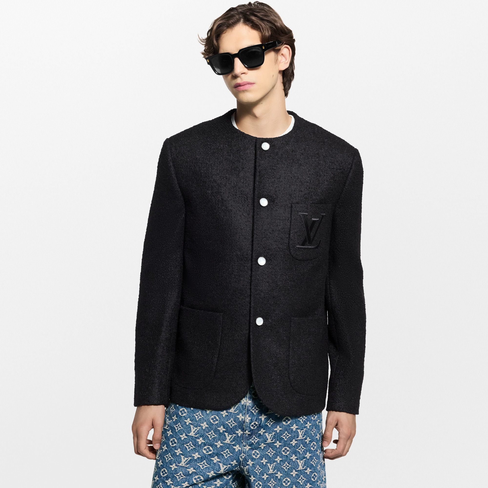  Ready-to-Wear Blazers and Jackets Chic Collarless Jacket | Louis Vuitton ® (Product zoom)