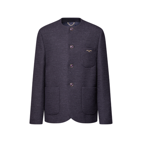 Ready-to-Wear Blazers and Jackets Collarless Bouclette Jacket | Louis Vuitton ® (Product zoom)